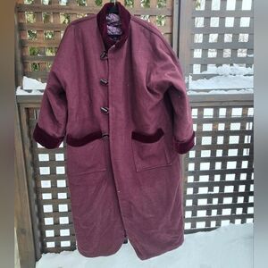 Vintage Wool & Velvet Coat